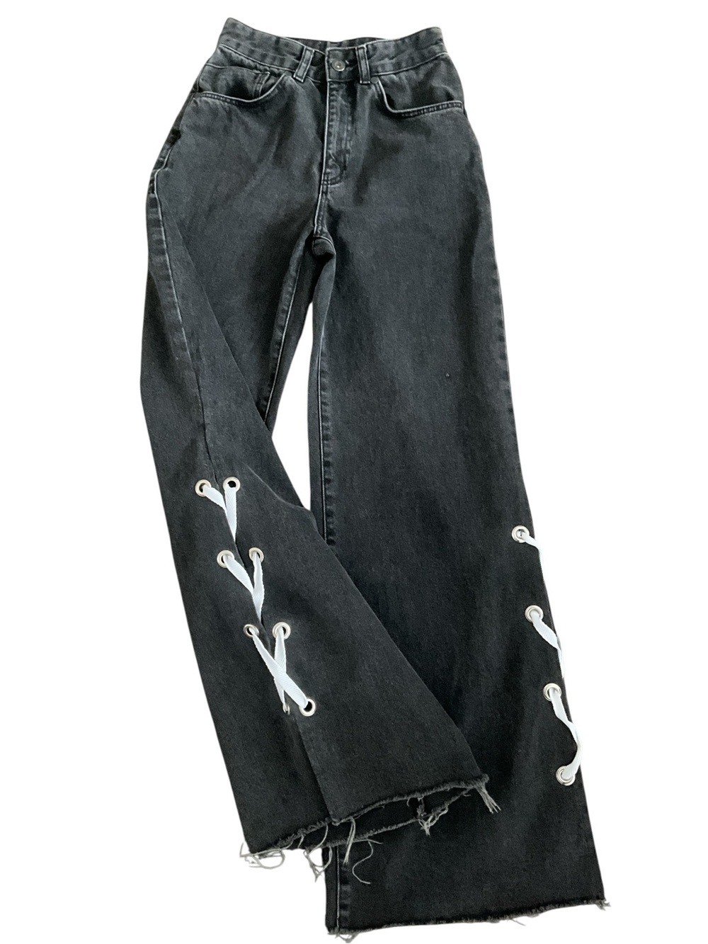 The Ragged Priest Flare Leg Jeans with Lace Up Detail - Picture 1 of 9